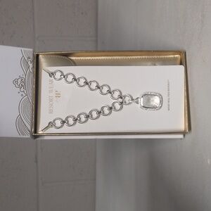 Bomb Party Resort Wear Enchantment By The Sea Silver Necklace White Quartz NWT